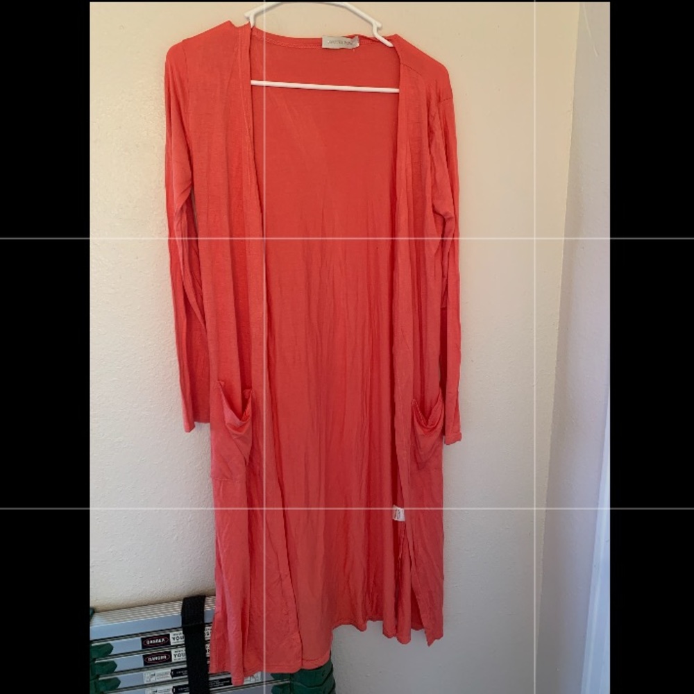 Pink/Peach Duster Cardigan- like new